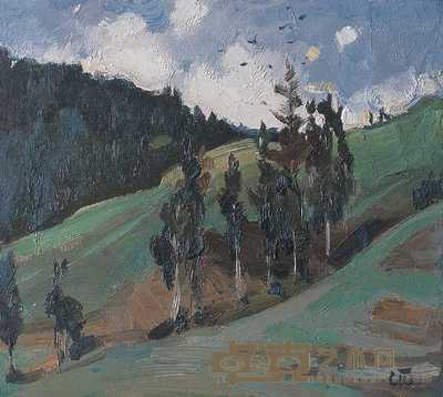 全山石 风景 25×28cm